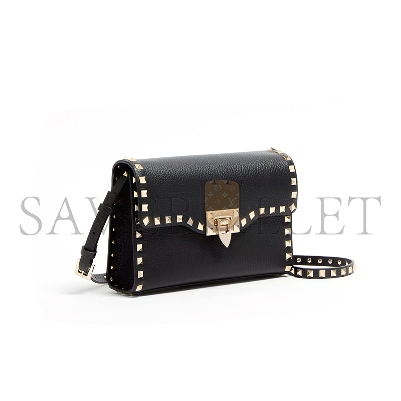 Va1e*ntin0 garavani small rockstud grainy calfskin crossbody bag 7w2b0181vsf_0no (22.5*15*6cm)